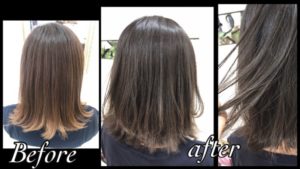 アールブリーチでハイライトを入れた外国人風カラー【ちさとさん】の髪