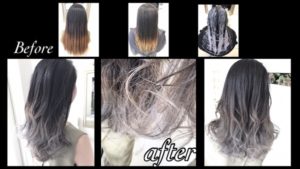 大阪でアールブリーチを使ったグラデーションカラーがお洒落すぎる!!【りえこさん】の髪