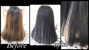 積み重ねるバイオレットアッシュの透明感を感じます！【のぞみさん】の髪