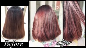 大阪でレッドバイオレットを３回積み重ねるとここまで綺麗【ちなみさん】の髪