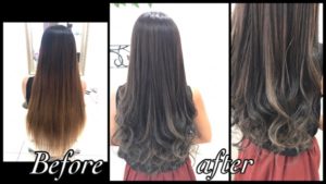 ハイライトのグラデーションカラーでお洒落な外国人風カラーに！【さきちゃん】の髪