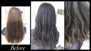 濃厚なブルーアッシュで透明感とお洒落感を！！【ゆうかさん】の髪