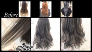 アールブリーチを使って透明感のあるモノトーンアッシュ！！【みさきさん】の髪