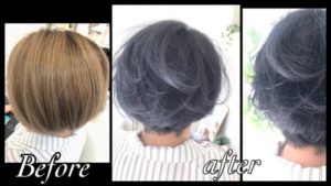 大阪でブリーチの土台から濃厚なバイオレットアッシュが綺麗すぎた!【ゆみこさん】の髪