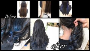 インナーカラーの青を綺麗に入れる方法【みづきさん】の髪