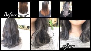 大阪でインナーカラーピンクと外国人風アッシュグレージュ【あいかさん】の髪