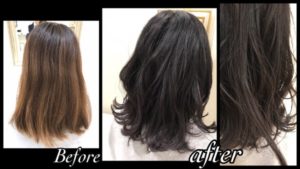 大阪で濃厚ブルーアメジストのお洒落カラー