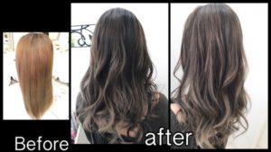 大阪でローライト＆ハイライトを入れたお洒落な外国人風カラー【まいさん】の髪