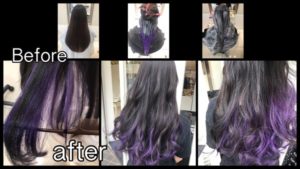 大阪でインナーカラーラベンダー&濃厚グレーのコラボがヤバイ！【ほのかさん】の髪