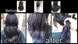 大阪でラベンダーのさりげないインナーカラーがお洒落！！！【せいこさん】の髪