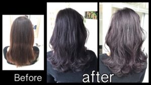 大阪でブリーチなしで超濃厚なバイオレットカラーを！！【ちひろさん】の髪