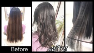 大阪でセピアグレージュが綺麗すぎる外国人風カラー【かなさん】の髪