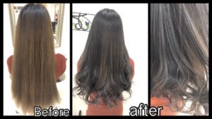 積み重ねる濃厚バイオレットアッシュの透明感！【ようこさん】の髪