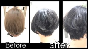 大阪で新色【スモークグレー】がブリーチ毛には効果抜群！！！【もえこさん】の髪