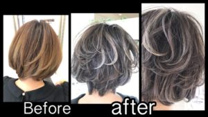 大阪でアールブリーチを最大限に活用したホワイトハイライトの外国人風カラー【みきさん】の髪