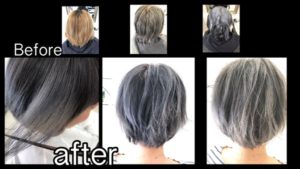 大阪でとにかく綺麗なグレーにするブリーチからのダブルグレー【みゆきさん】の髪