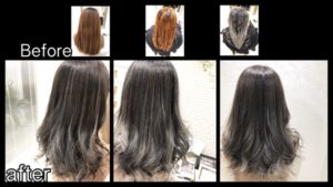 アールブリーチからの濃厚なスモークミルクグレージュでお洒落カラー【ゆまさん】の髪