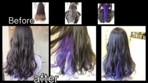 大阪でラベンダーのインナーカラーと濃厚スモークグレージュのお洒落カラー【りゆさん】の髪