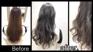 スモークミルクグレージュのナチュラルグラデーションカラー【けいこさん】の髪