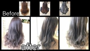 大阪でインナーカラーの土台を作ったスモークミルクグレージュの外国人風カラー【あゆみさん】の髪