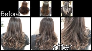 白髪を染めながら赤みのない外国人風カラーに変えていく！【ゆみこさん】の髪