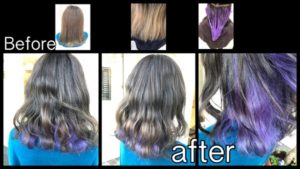 インナーカラーにラベンダーとスモークミルクグレージュが可愛すぎる！！！【かえでさん】の髪