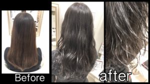 濃厚カラーのスモークバイオレットが透明感抜群なお洒落カラー【まゆめさん】の髪