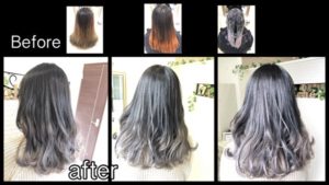 大阪でアールブリーチを使ったホワイトシルバーグラデーションカラーがお洒落！【のぞみさん】の髪