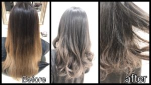 濃厚なバイオレットミルクグレージュのグラデーションカラーがお洒落！！【ちわこさん】の髪