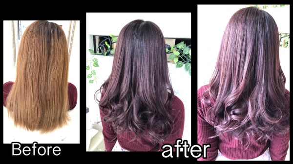 大阪で退色しても綺麗な濃厚ピンクパープルが可愛いすぎる！！【ゆまさん】の髪