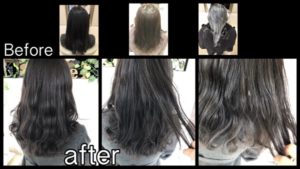 大阪でブリーチを使わずにダブルカラーで外国人風セピアグレージュに！【まりさん】の髪