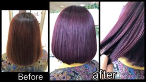 濃厚なボルドーカラーでお洒落なボブスタイル！！【なみちゃん】の髪