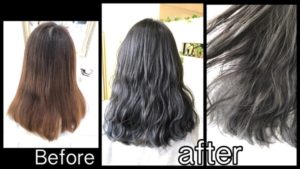 大阪でブルーアッシュに染めるには濃厚に染めよう！！！【まみさん】の髪