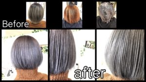 大阪でボブに似合うホワイトグラデーションカラーが大人気の予感！！【みきさん】の髪