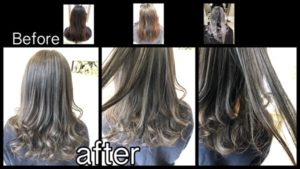 積み重ねるアールブリーチで段階的に透明感を引き出す外国人風カラー【みどりさん】の髪