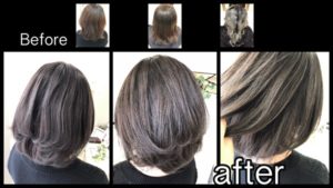 大阪で白髪を染めながらでも透明感のあるお洒落な外国人風カラーにしたい！！【ともこさん】の髪