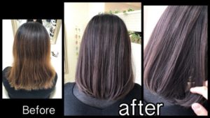 大阪で透明感抜群のモーブカラーはバイオレットアッシュに！【しのさん】の髪