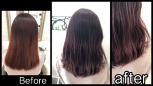 関西で濃厚なバイオレットボルドーがお洒落なカラーに！【ちなみさん】の髪