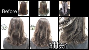 関西で白髪を染めながらシークレットハイライトで透明感あるグレージュ【あきこさん】の髪