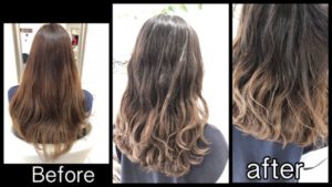 関西で透明感抜群の外国人風カラーはグラデーションカラー【ななみさん】の髪