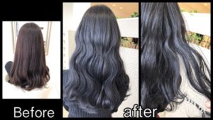 関西で濃厚なブルーバイオレットがお洒落な赤味抹殺カラー【まほさん】の髪