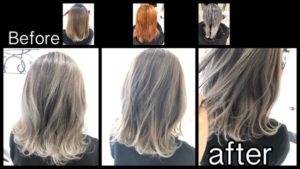 関西でアールブリーチを繰り返しながらホワイトグラデーションカラー【さちこさん】の髪