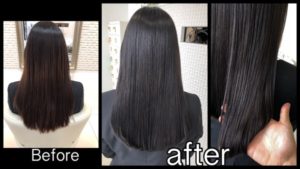 赤味を消す濃厚なアッシュブラウンが透明感のある黒髪に！【かなさん】の髪