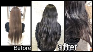 怪しい水でブリーチ毛に濃厚なグレーバイオレットで退色も綺麗な外国人風カラー【はるかさん】の髪