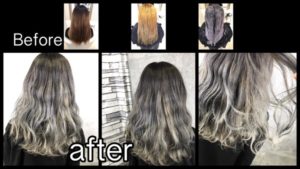 大阪で髪の毛を白くしたい！ホワイトグラデーションカラーの凄さ【まゆさん】の髪