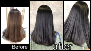 赤味抹殺なバイオレットアッシュで退色も綺麗な外国人風カラー【えりさん】の髪