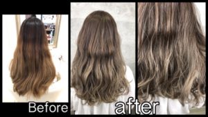 大阪でハイトーンのラベンダーシルバーが黄ばみを抑えたお洒落外国人風カラー【さとえさん】の髪