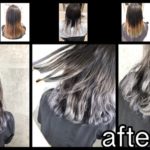 大阪で再現するホワイトグラデーションは積み重ねが大切！！【もえさん】の髪