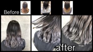 大阪で再現するホワイトグラデーションは積み重ねが大切！！【もえさん】の髪