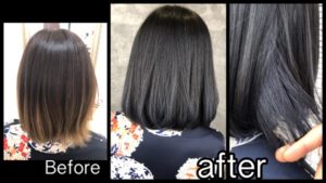 ラベンダーシルバーの濃厚インナーカラーとブルーアッシュ【いくみさん】の髪